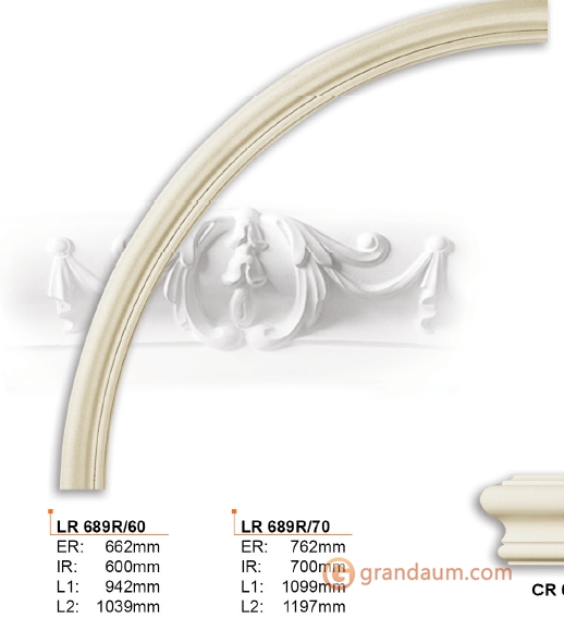 Молдинг радиусный Gaudi Decor LR 689R/60 вставка радиальная