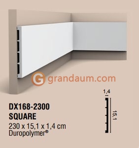 Напольный плинтус с гладким профилем Orac Decor DX168