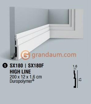 Напольный плинтус гибкий Orac decor SX180F