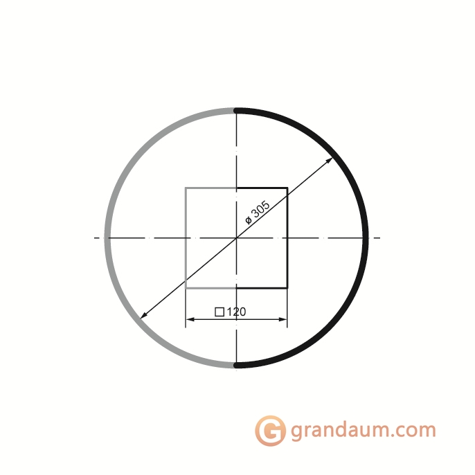 Prestige decor LC 101-2 тело гладкое без покрытия Half (2,00м)