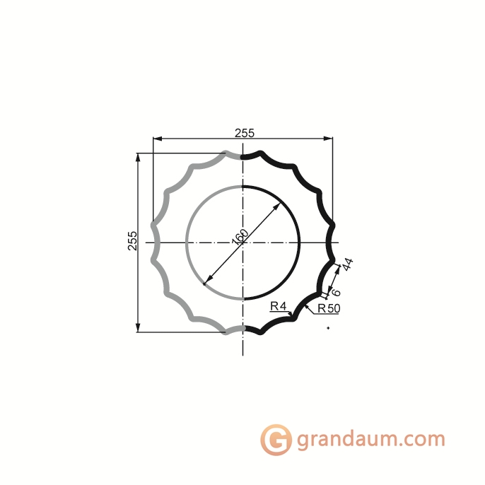 Prestige decor LC 104-21 тело с каннелюрами без покр Half (2,00м)