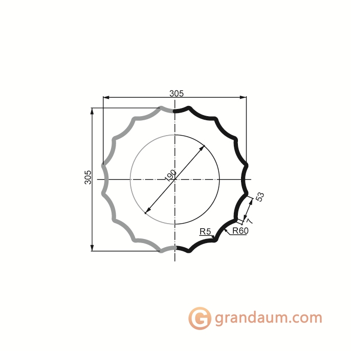 Prestige decor LC 105-21 тело с каннелюрами без покр Full (2,00м)