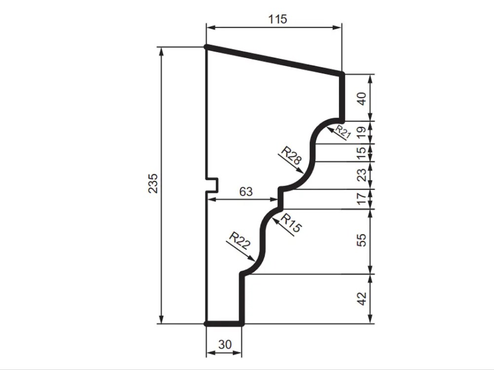 Prestige decor DC 110 (2.00м) подоконник