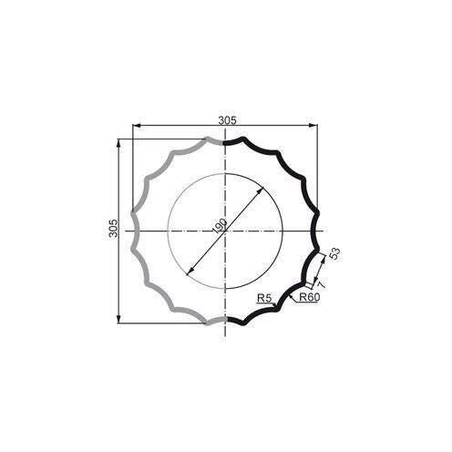 Prestige decor LC 105-21 тело с каннелюрами Full (2,00м)