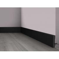 Напольный плинтус с гладким профилем NMC M80 Black