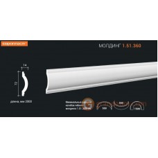 Молдинг с гладким профилем Европласт 1.51.360 (М-360)