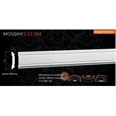 Молдинг с гладким профилем Европласт 1.51.384 (М-384)