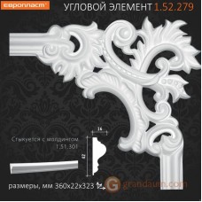 Угловые элементы и вставки Европласт 1.52.279