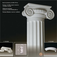 Европласт 1.15.004 Полуколонна капитель