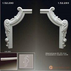 Угловые элементы и вставки Европласт 1.52.293 Уголок У-293 Правый