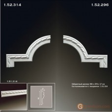 Угловые элементы и вставки Европласт 1.52.296 Уголок У-296 Правый