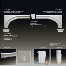 Декоративное обрамление, для дверных проемов Европласт 1.55.001 Арка Крыло