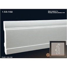 Напольный плинтус гибкий Европласт FLEX 1.53.102 (ПЛ-102)