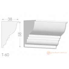 Карниз, молдинг из гипса т-60