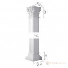 Квадратная колонна из гипса ка-10