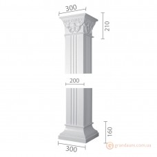 Квадратная колонна из гипса ка-12