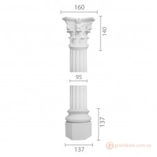 Колонна из гипса ка-3а диаметр 95 мм (1/2)