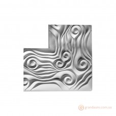 Гипсовая лепнина, Декоративный угол из гипса У-137 h200х200мм
