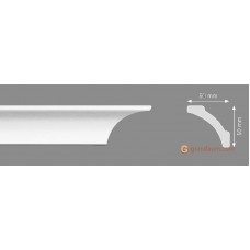 Потолочный плинтус с гладким профилем, багет Homestar A-7 50*50ММ