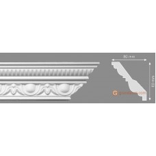 Потолочный плинтус с орнаментом, багет Homestar Olga 80*80ММ