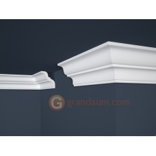 Потолочный плинтус с гладким профилем, багет Marbet E10