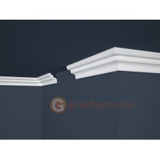 Потолочный плинтус с гладким профилем, багет Marbet E7