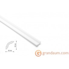 Потолочный плинтус с гладким профилем NMC LX48