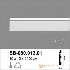 Лепнина Perimeter DP напольный плинтус с гладким профилем SB-080.013.01 240см