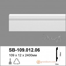 Лепнина Perimeter DP напольный плинтус с гладким профилем SB-109.012.06 240см